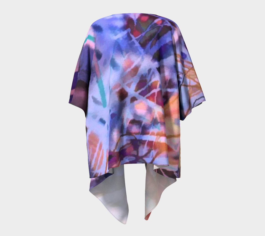 Coffee Cup Abstract Draped Kimono
