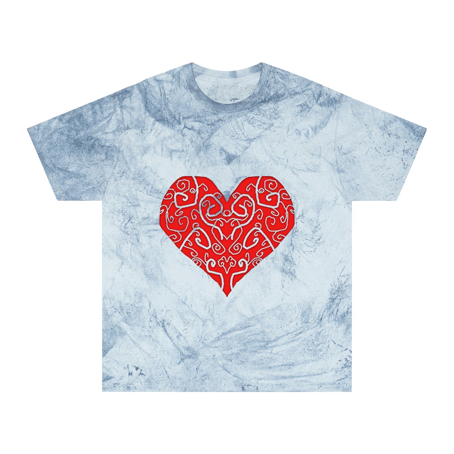 Heart Swirls Unisex Color Blast T-Shirt