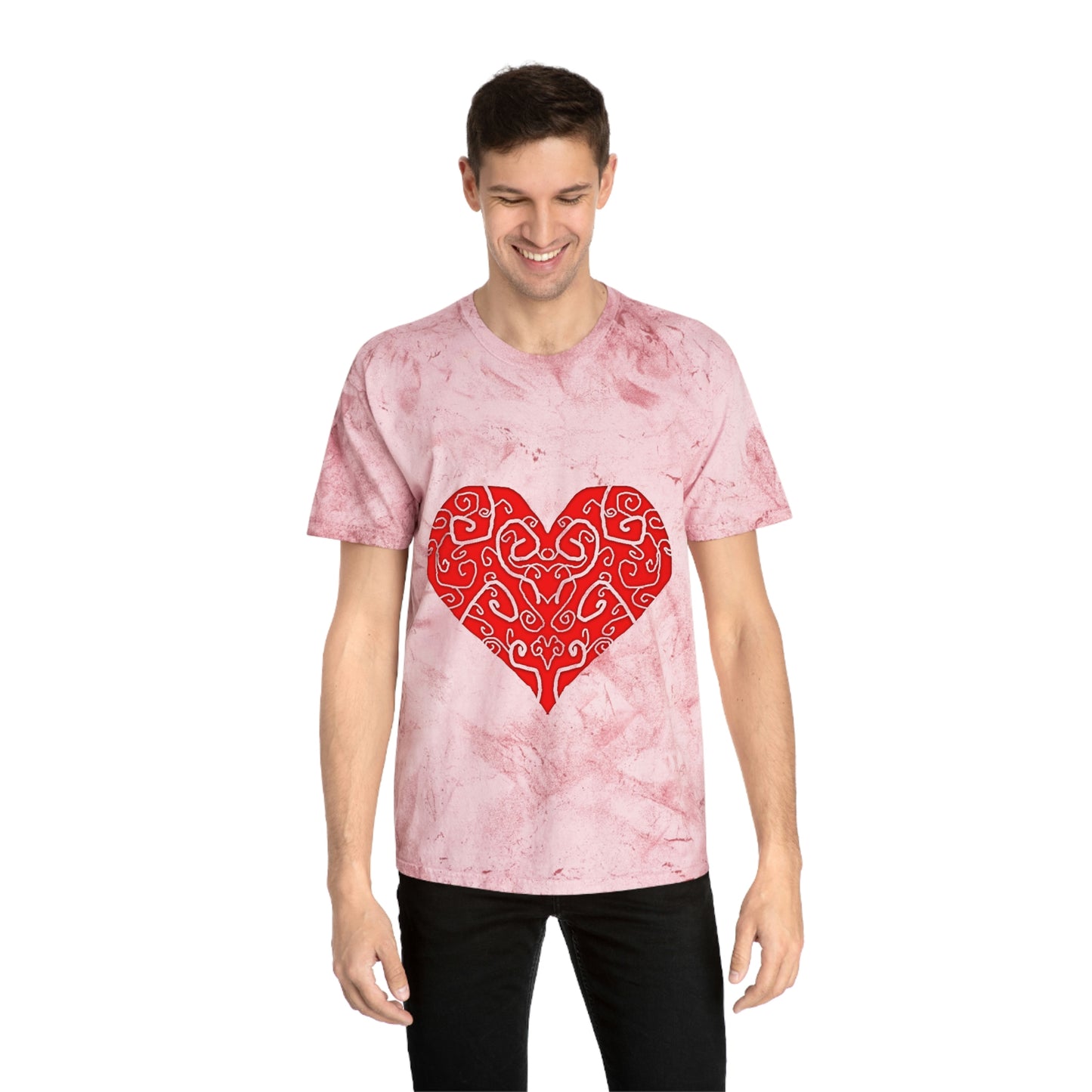Heart Swirls Unisex Color Blast T-Shirt