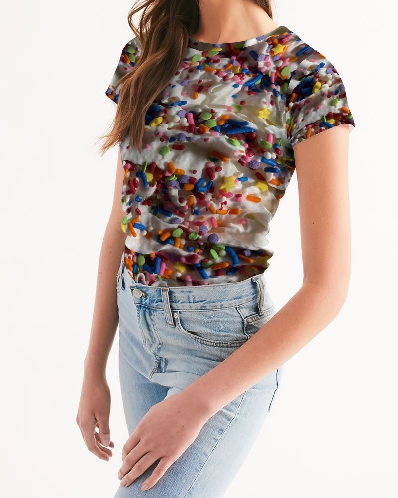Rainbow Sprinkles On Whipped Cream Women's Tee