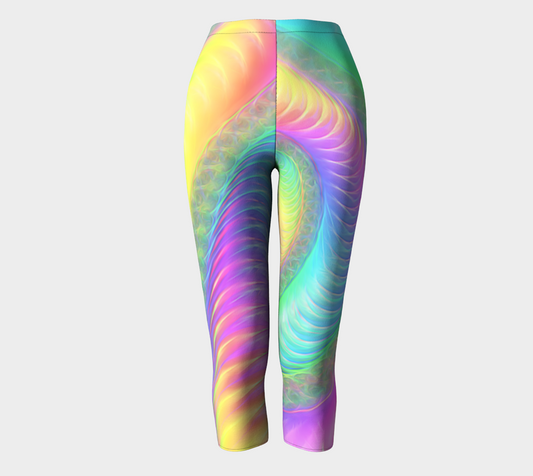 Pastel Rainbow Shell Fractal Capris