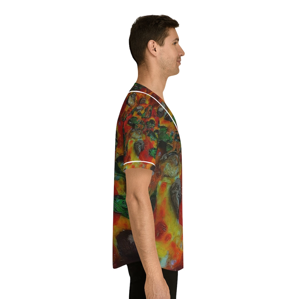 Pizza Men's Baseball Jersey (AOP)