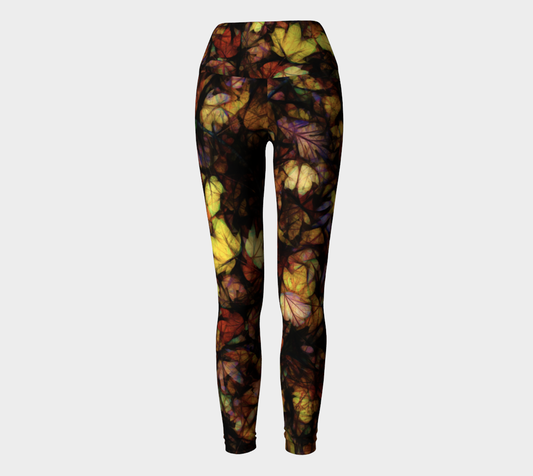Late October Leaves Yoga Leggings