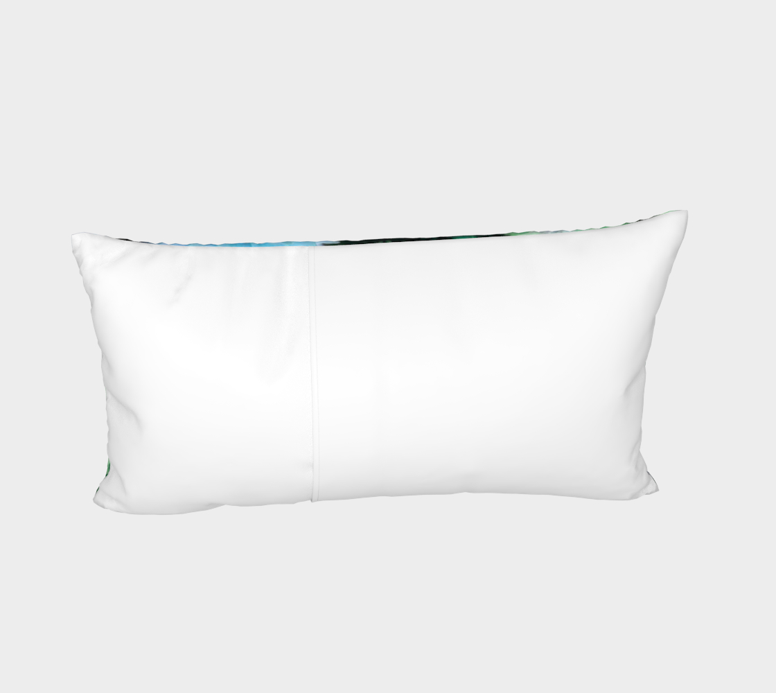 Blue Green Dahlias Bed Pillow Sham