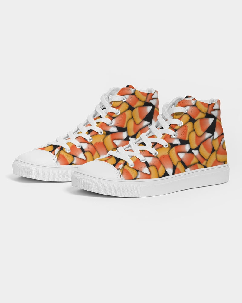 Candy Corn Pattern Women's Hightop Canvas Shoe