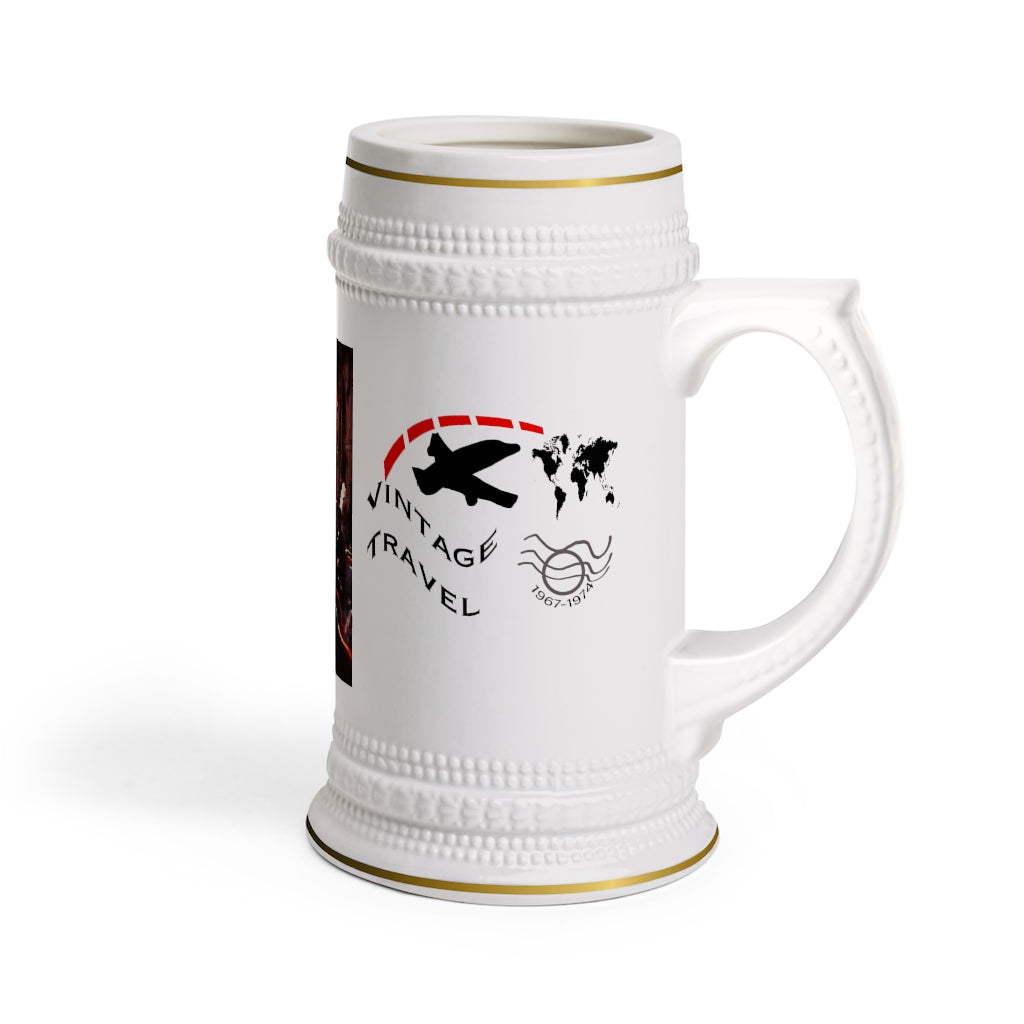 Vintage Travel Outdoor Cafe Stein Mug