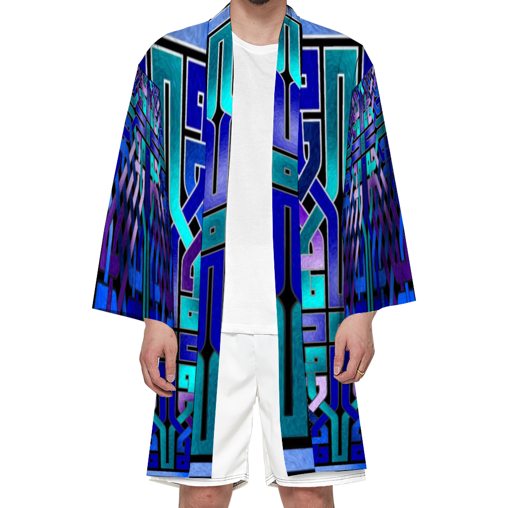 Blue Celtic Knot Haori Unisex All Over Print Haori Beach Kimono