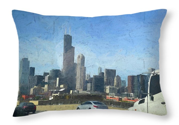 A Clear Drive Chicago - Throw Pillow