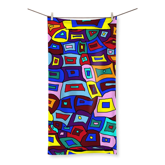 Wavy Square Pattern Towel