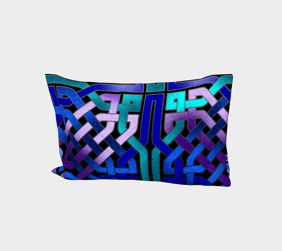 Blue Celtic Knot Bed Pillow Sleeve