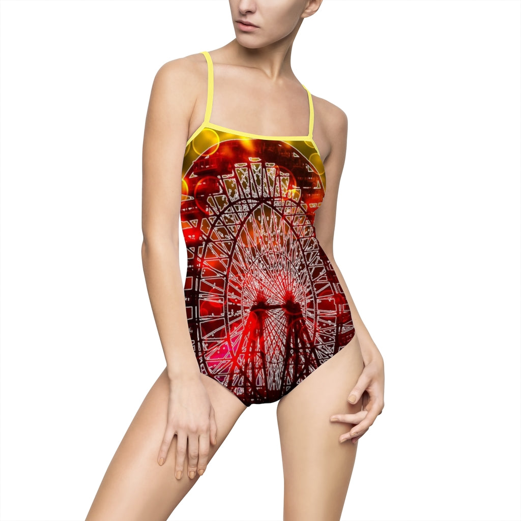 Vintage Ferris Wheel Women's One-piece Swimsuit