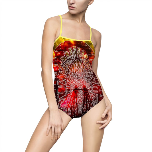 Vintage Ferris Wheel Women's One-piece Swimsuit