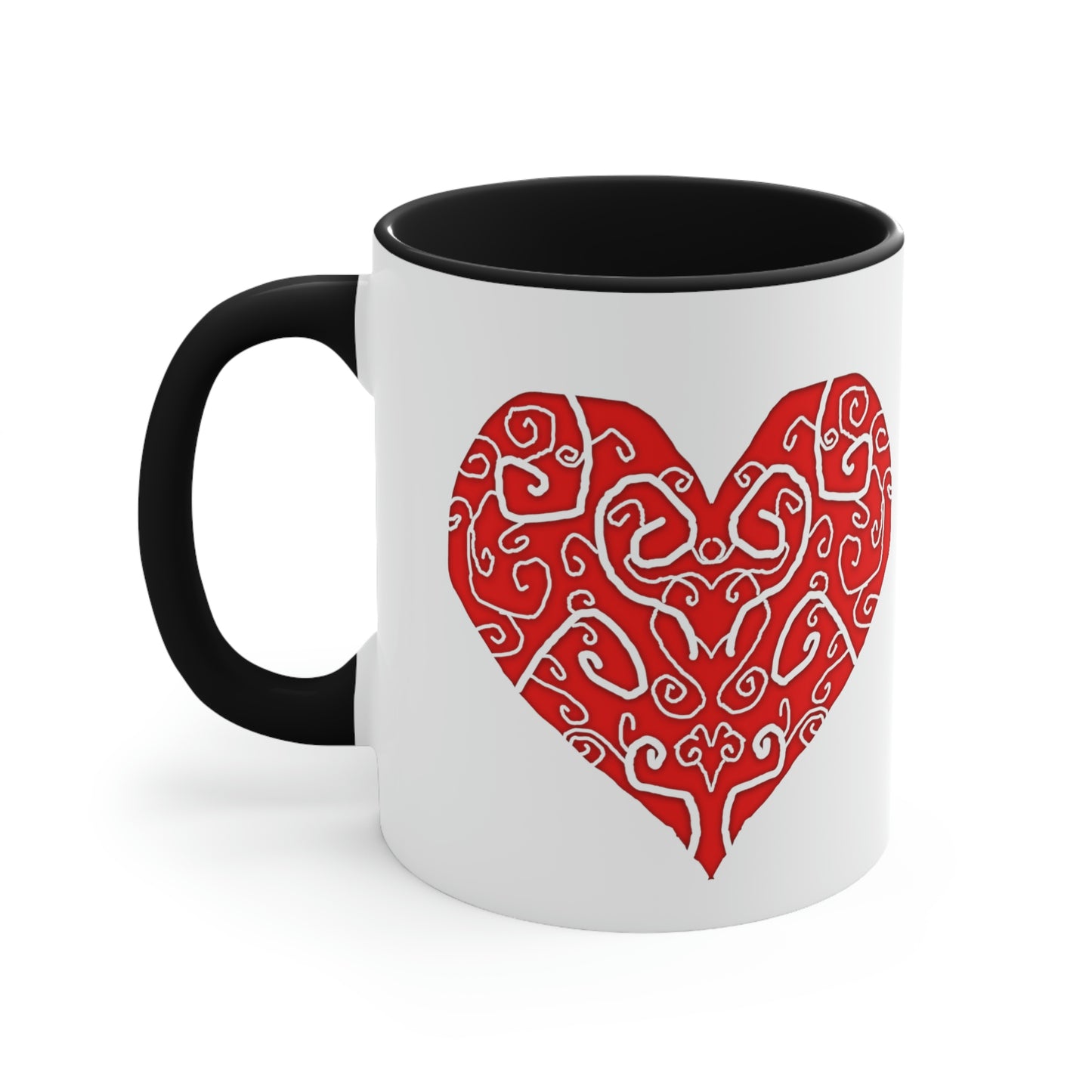 Heart Swirls Accent Mug