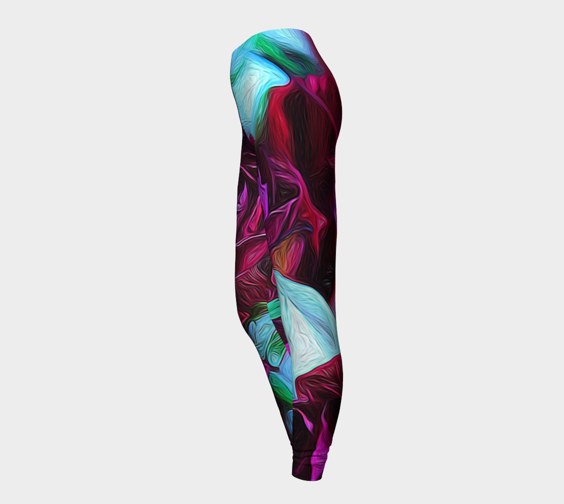 Red and White Roses Leggings