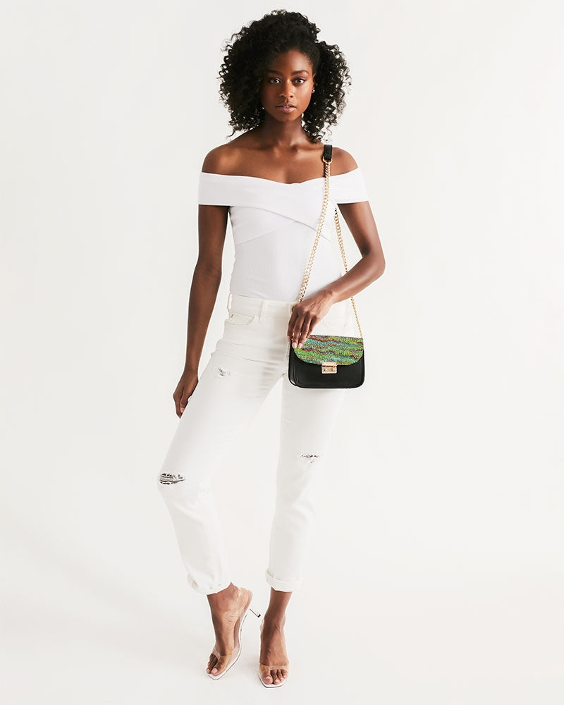 Cool Green Marbled Small Shoulder Bag