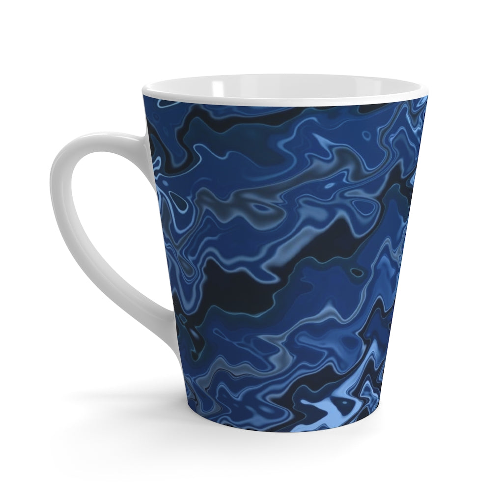 Melted Blue Chrome Latte mug