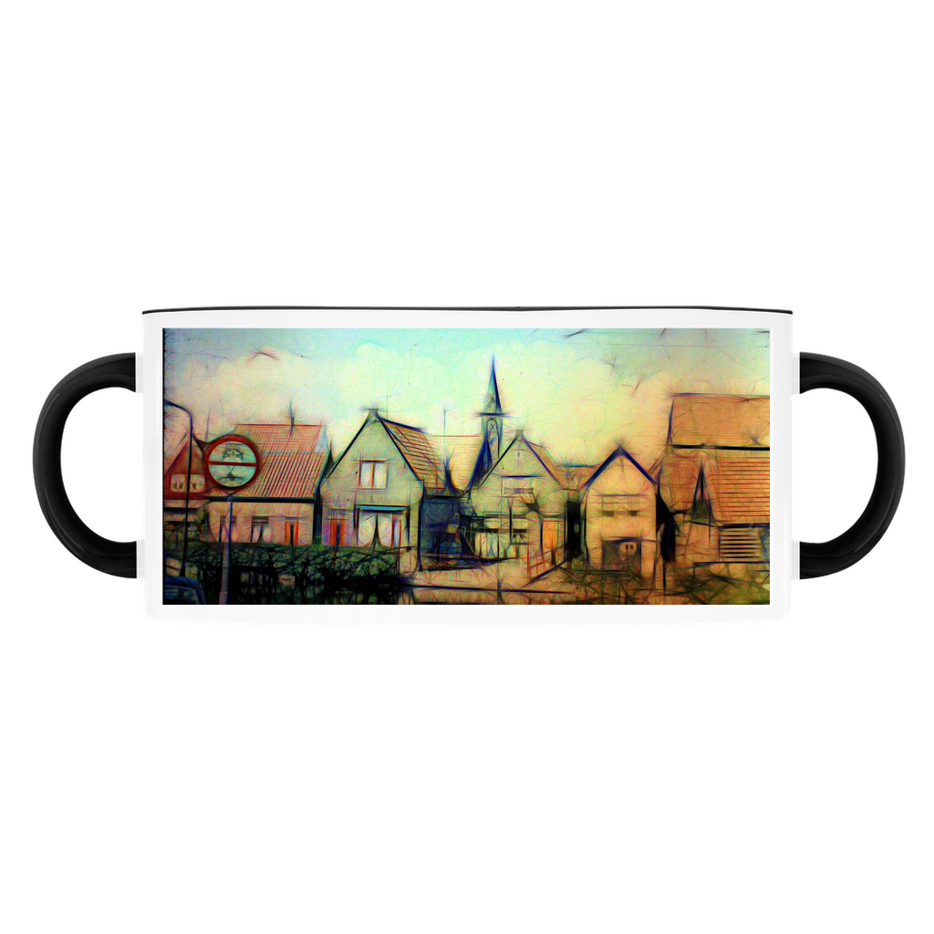 Vintage Travel Little Town Accent Mugs