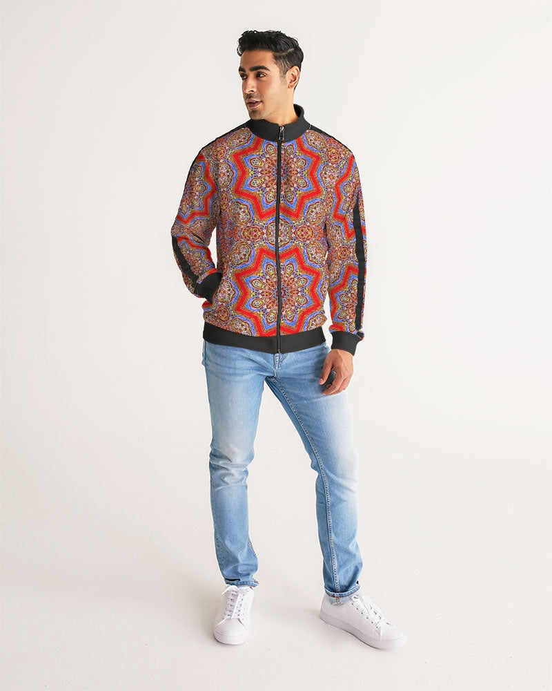 Medieval Kaleidoscope Men's Stripe-Sleeve Track Jacket