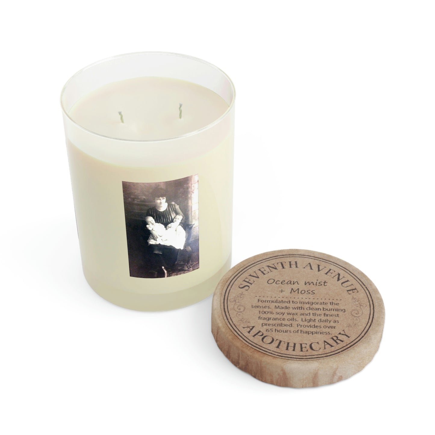 Early 1900s Mother with Twins Scented Candle - Full Glass, 11oz