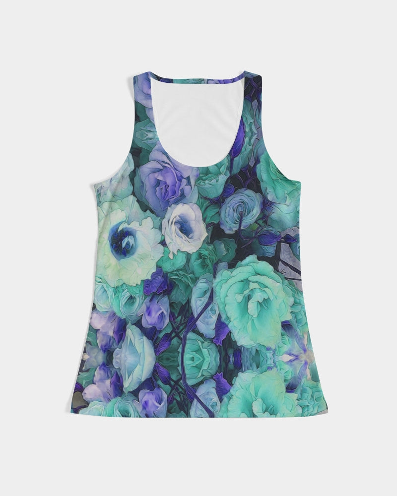 Aqua Flowers Women's Tank