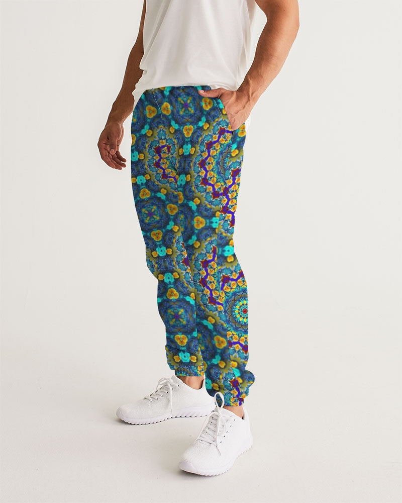Blue Green Blur Kaleidoscope Men's Track Pants
