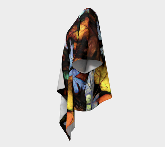 Mid October Leaves Draped Kimono