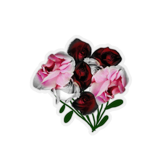 Pink and Red Roses Kiss-Cut Stickers