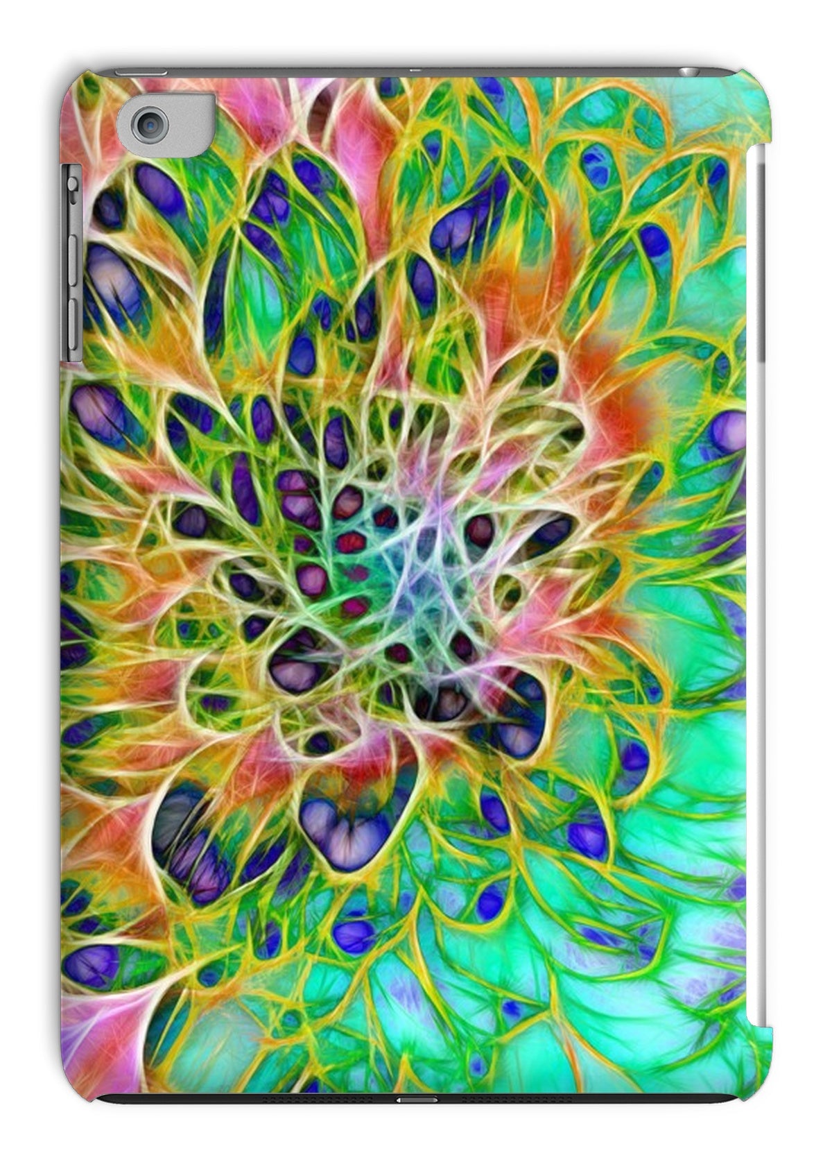 Abstract Peacock Chrysanthemum Tablet Cases