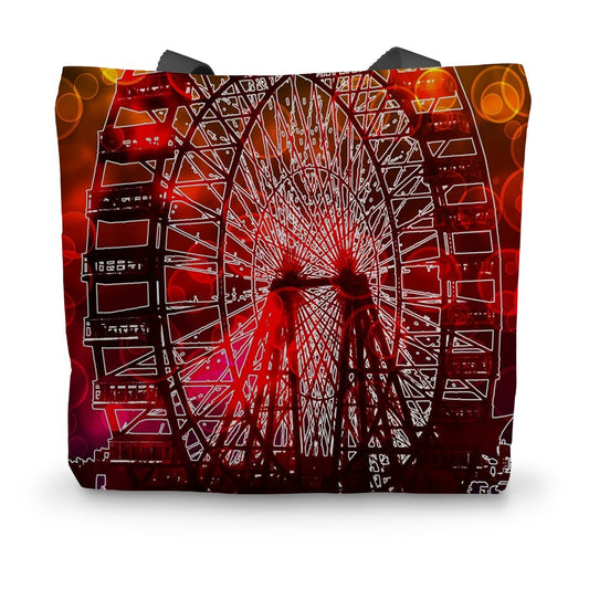 Bokeh Light Ferris Wheel Canvas Tote Bag