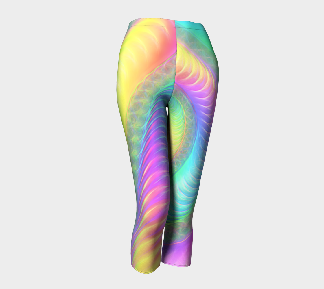 Pastel Rainbow Shell Fractal Capris