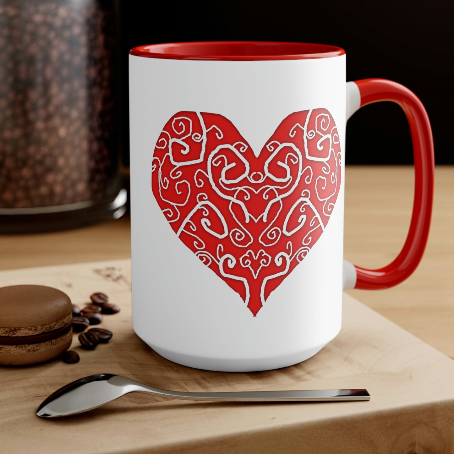 Heart Swirls Accent Mug