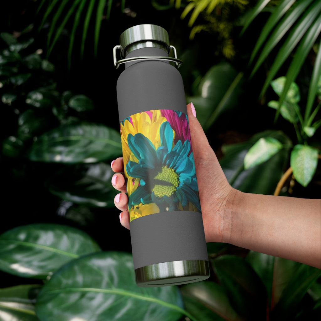 Raw Flowers 4 22oz Vacuum Insulated Bottle