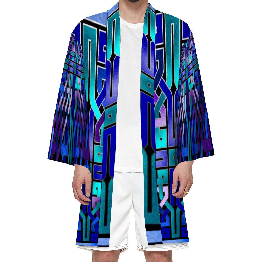 Blue Celtic Knot Haori Unisex All Over Print Haori Beach Kimono