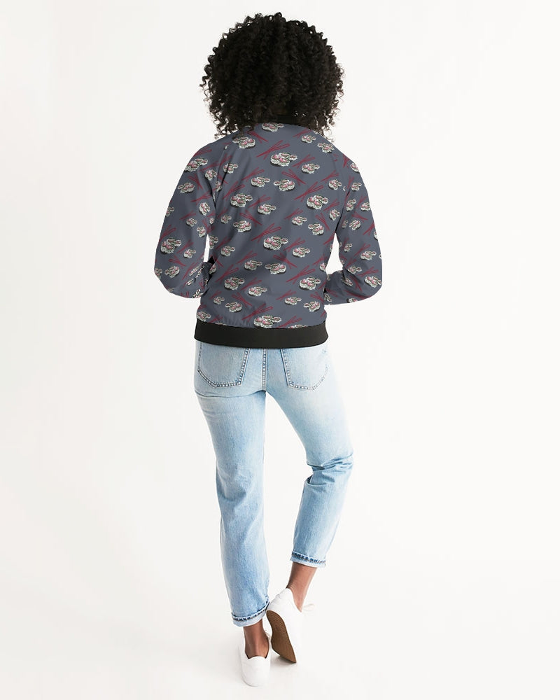 Sushi Pattern Women's Bomber Jacket