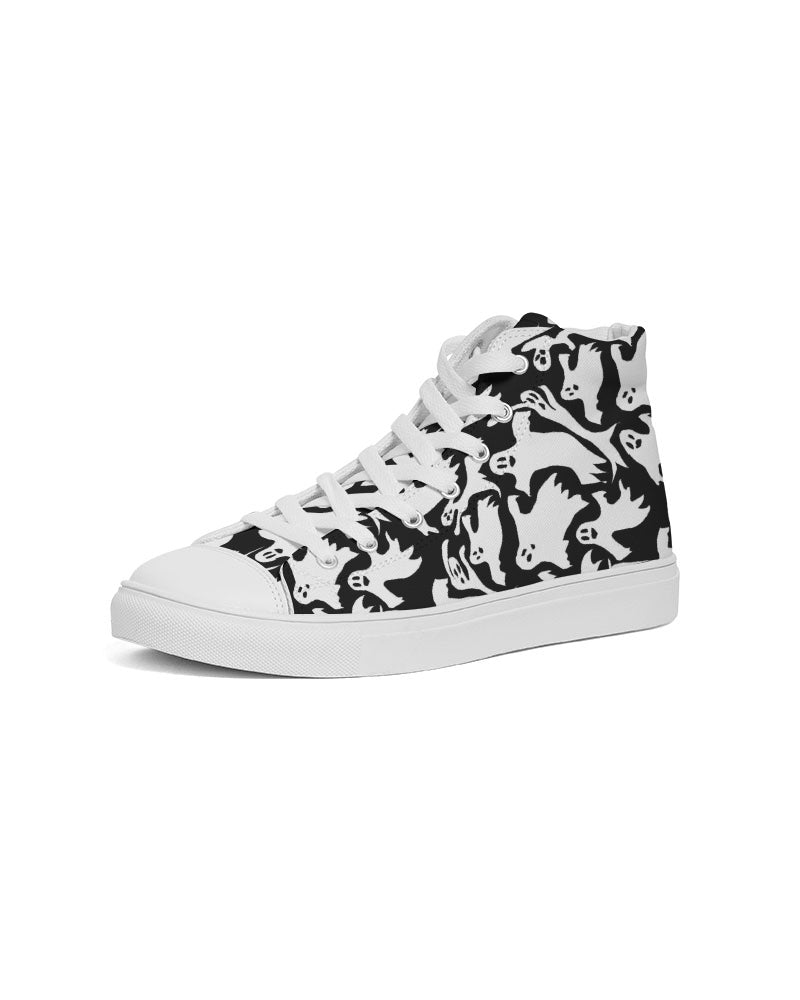 Ghosts Pattern Men's Hightop Canvas Shoe