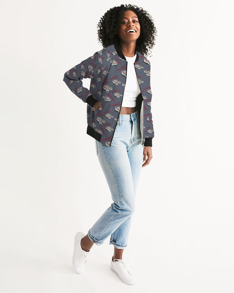 Sushi Pattern Women's Bomber Jacket
