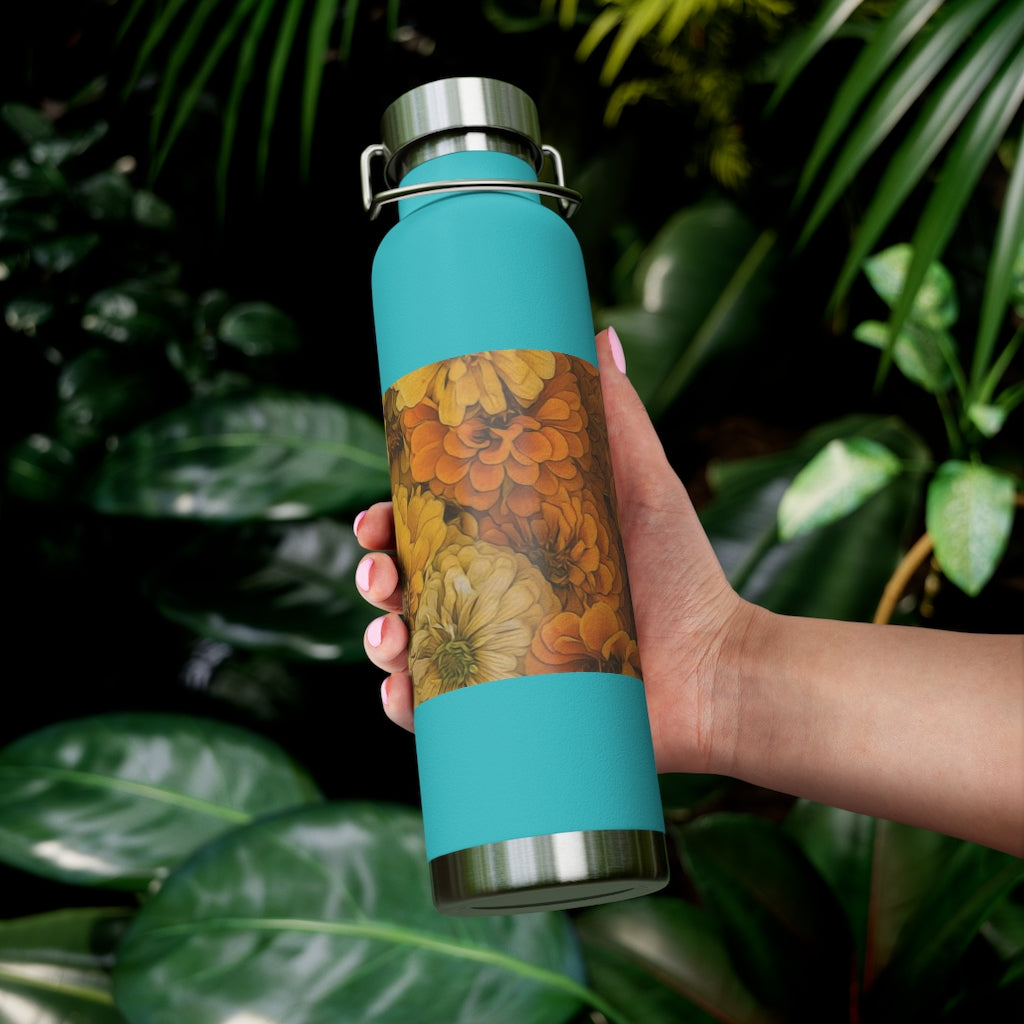Yellow Zinnias 22oz Vacuum Insulated Bottle