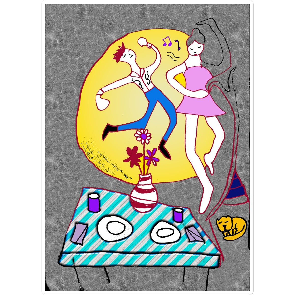 Dancin In The Moonlight Sticker