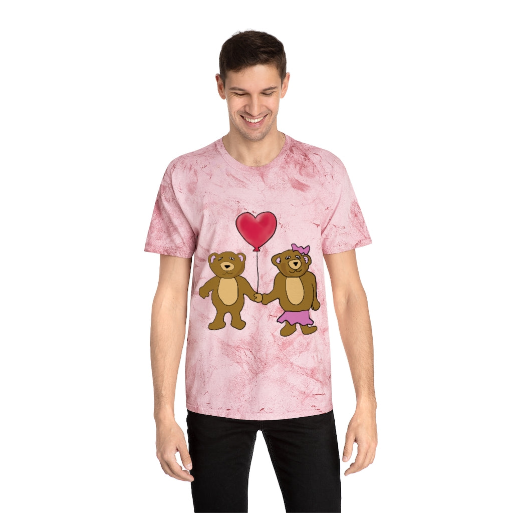 Teddy Bear Valentine Unisex Color Blast T-Shirt