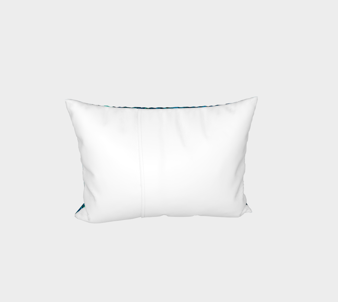 Blue Green Medieval Flowers Bed Pillow Sham
