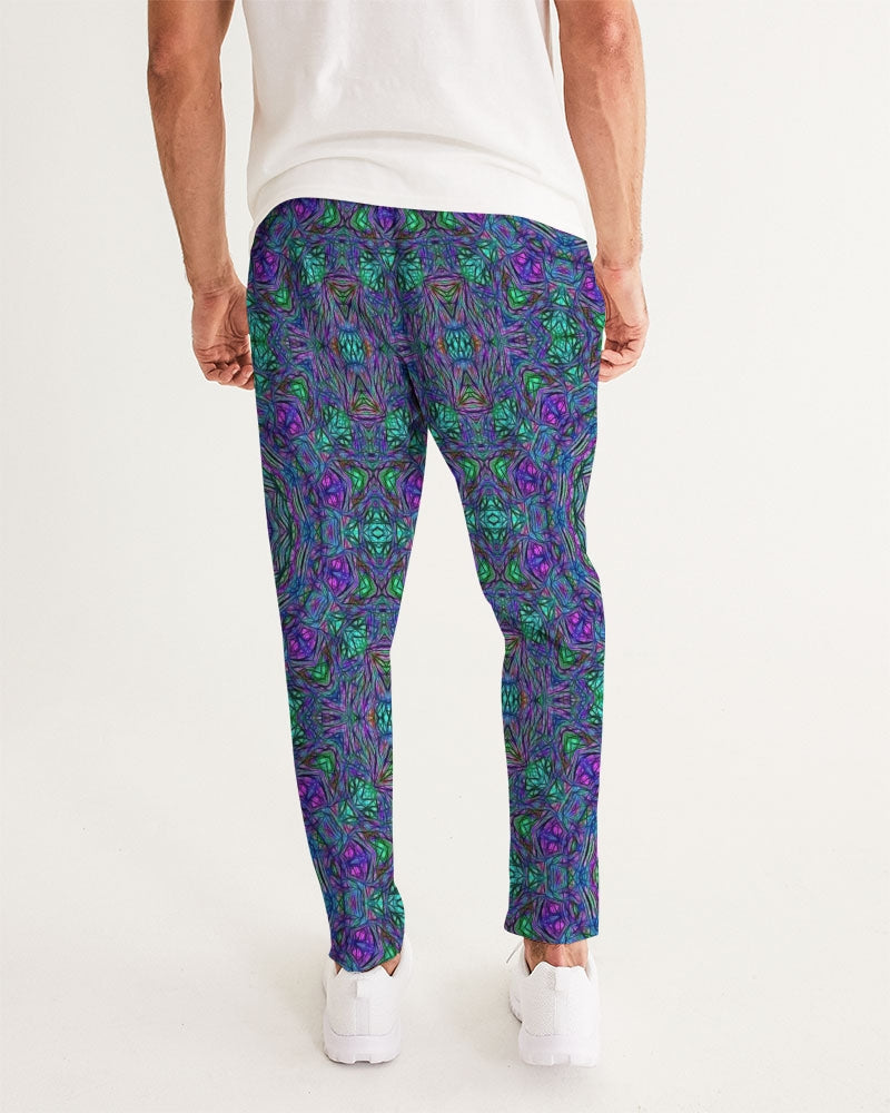 Blue Green Purple Kaleidoscope Men's Joggers