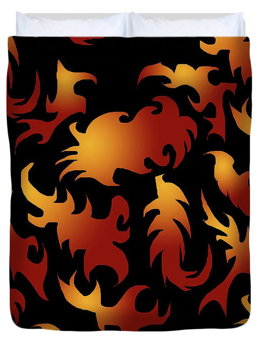 Abstract Flames Pattern - Duvet Cover