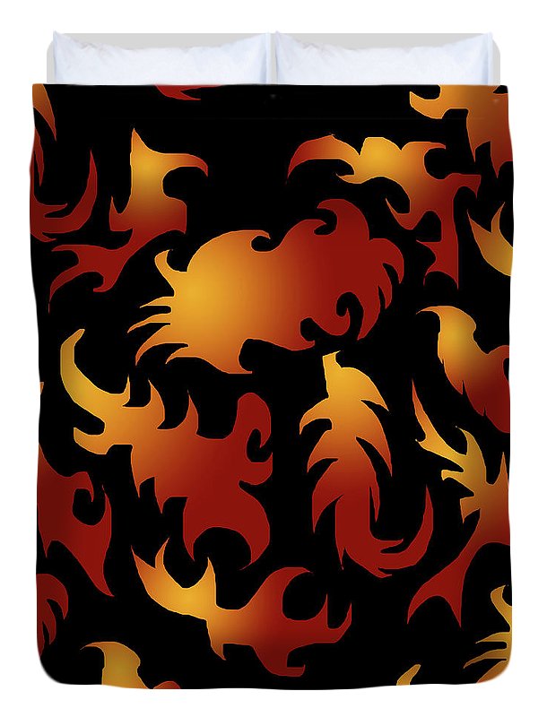 Abstract Flames Pattern - Duvet Cover