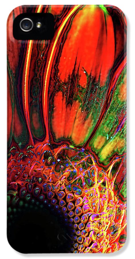 Abstract Orange Daisy - Phone Case