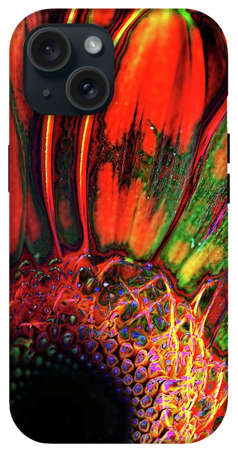 Abstract Orange Daisy - Phone Case