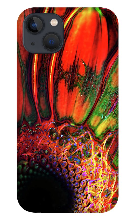 Abstract Orange Daisy - Phone Case