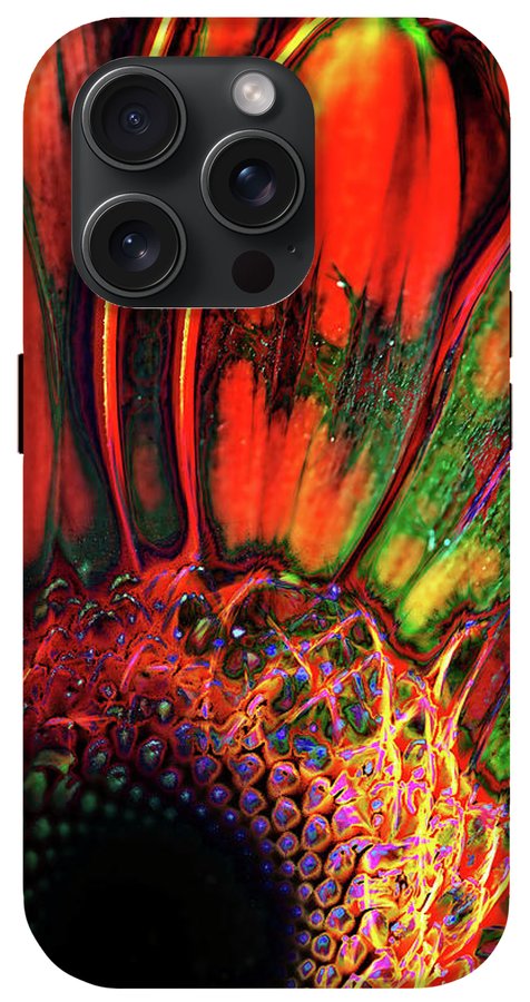 Abstract Orange Daisy - Phone Case