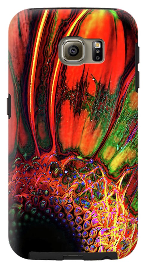 Abstract Orange Daisy - Phone Case