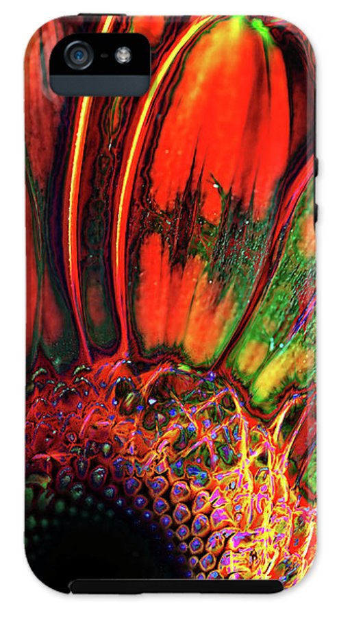 Abstract Orange Daisy - Phone Case