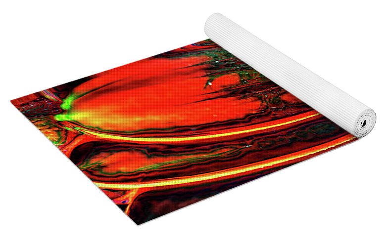 Abstract Orange Daisy - Yoga Mat
